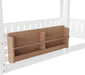 Twin Bunk Bed With Bookshelves Beige LinenFinishPremium