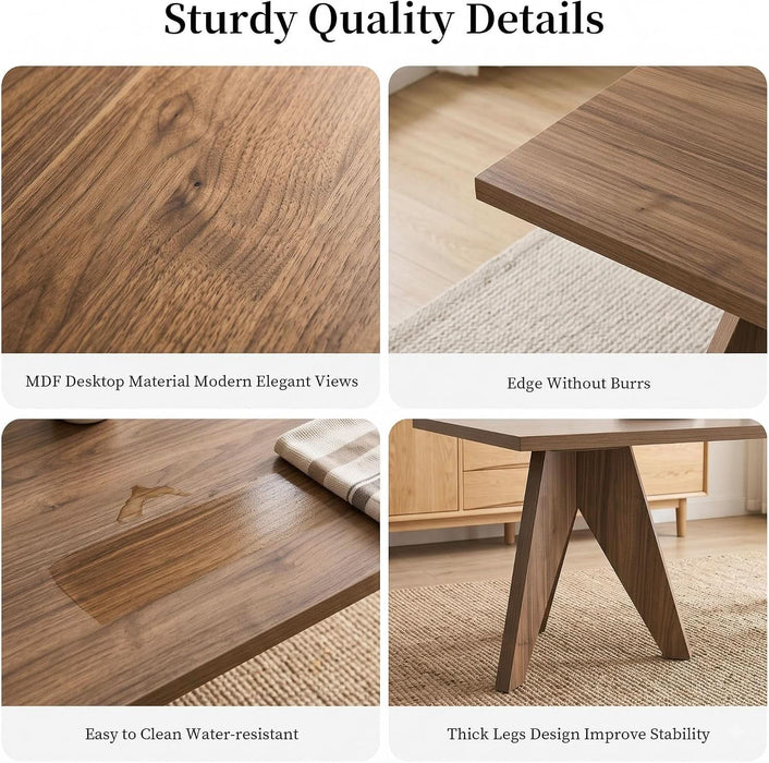 Expandable Dining Table Set for 6, Modern Kitchen Table Set