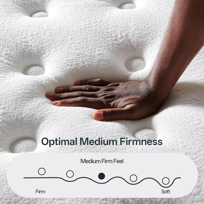 King Mattress, 14 Inch Medium Firm Hybrid with Motion Isolation