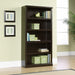 Miscellaneous Storage 5 Bookcase/Book Shelf, L: 35.28" X W: 13.23" X H: 69.76", Jamocha Wood