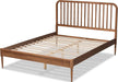 Neilan Modern and Contemporary Walnut Brown Finished Wood Queen Size Platform Bed