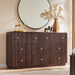 Fluted 8 Drawers Dresser for Bedroom, 55" W Modern Dressers & Chest of Drawers with Metal Handle, Wood Closet Clothes Storage Organizer,Storage Dressers Organizer for Hally/Living Room, Natural