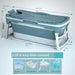 Simple Adult Foldable Portable Bathtubs Creative Bathroom Full Body Hot Tub Home Ice Bath Bucket Thickened Plastic Swimming Pool