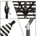 7.5' Rd Pacific Trail Series Aluminum Patio Umbrella, Crank Lift, Push Button Tilt, Bronze Finish, Sunbrella Cabana Classic Fabric