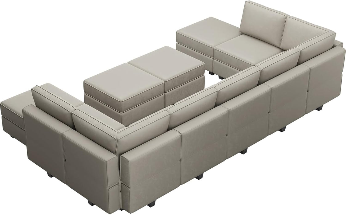 Oversized Velvet Modular Sectional Sofa with Storage