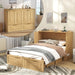 AgedOakFinish FullSize Murphy Bed Cabinet HiddenDrawer