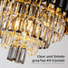 20-Inch Ultra Modern Crystal Chandelier Smoke Gray