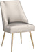 Velvet Dining Room Chairs Set of 2 Nailhead Back with Gold Legs,Beige