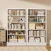 5-Tier Adjustable Bookcase, Heavy Duty Bookshelf with Book Stopper, Metal Bookcase for Library, Office, Living Room