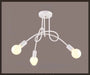 Retro Chandelier Wrought Iron LED Ceiling Lamp Black and White E27 Light Living Room Modern Decoration Home Lighting Fixture