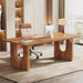 Modern Executive Desk, 70.9" Large Office Computer Desk, Conference Table Meeting Room Table, Simple Workstation Business Furniture for Home Office, Brown