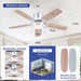 50 Inch Low Profile Ceiling Fans with Lights and Remote, Modern Brushed Nickel Flush Mount Ceiling Fan, 3CCT, Dimmable, Quiet DC Reversible Motor, for Bedroom Living Room Indoor/Outdoor Use