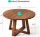 47 Inch round Dining Table for 4-6, Solid Wood Kitchen Table with Cross Base, Modern Kitchen & Dining Room Furniture, Farmhouse Accent Dinner Table for Kitchen Living Room, Light Brown