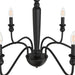 6-Light Farmhouse Chandelier, Industrial Iron Chandelier Lighting, Classic Candle Ceiling Pendant Light Fixture for Foyer, Living Room, Kitchen Island, Dining Room, Bedroom,Black