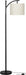 Tall Floor Lamps with 3 Color Temperatures Bulb & Adjustable Linen Shade, for Living Room, Bedroom, Office, Classroom, Dorm Room (9W Bulb Included), Beige & Black, 60"