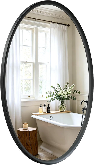 Black Oval Bathroom Mirror, 24X36 Inch Oval Mirror