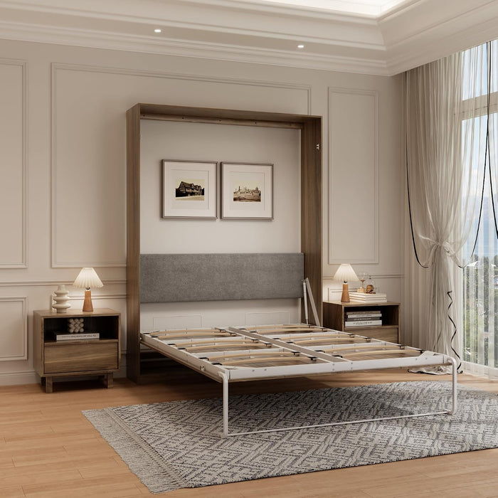 Queen Murphy Wall Bed With Hydraulic 64InchMapleFinish