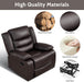 Oversized Rocker Recliner Chair with Armrests