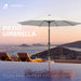 9FT Outdoor Patio Umbrella, Market Umbrella, Creamy-White