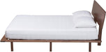 Alyssa Japandi Walnut Brown Wood Queen Size Platform Bed