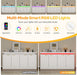 63" Sideboard Buffet Cabinet, Kitchen Buffet Cabinet Storage Cabinets with Power Outlets & LED Light, Modern Sideboard Coffee Bar Buffet Cabinets for Kitchen, Dinning, Living Room, White