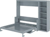 Gray Queen MurphyDesk With Industrial Storage Shelving