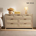 7 Drawer Rattan Dresser for Bedroom, 57" Wide Dresser