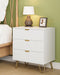 3 Drawer Dresser for Bedroom, 27.6" Modern Storage Dresser, White