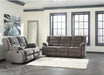 Light Brown Reclining Loveseat