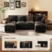 106-Inch Modular Cloud Sofa Black Sectional Modern