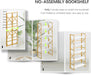 Five Tier Bookshelf White Gold UltraFinish Coatings