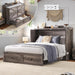 MurphyBedQueenCabinetGreyWithIntegratedUSBChargingSystem