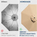 10Ft Cantilever Patio Umbrella with Base Included, 30 MPH Wind-Resistant Offset Outdoor Hanging Umbrella with 45 Degree Infinite Tilt and Smooth Crank, 260Gsm Solution-Dyed 8-Year Fade-Resistant Canopy for Backyard Pool Deck, Beige
