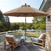 OLEFIN® 5-Year No Fading 9FT Outdoor Patio Umbrella(Brown Stripe)