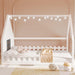 Full Size Montessori Floor Bed LEDIlluminated White