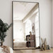 76"X34" Rectangle Full Body Floor Mirrors, Full Length Mirror Hanging or Leaning, Aluminum Alloy Frame Wall Mirror for Bedroom, Dressing Room, Black