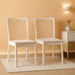 Home Collection Benicio White/Natural Rattan Dining Chair (Set of 2) DCH1005B-SET2