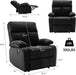 Small Manual Recliner for Adults in Black