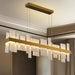 46.8 Inch Modern Adjustable Alabaster Rectangle Chandelier