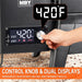 Vertical Pellet Smoker with Cover & Meat Probe, 4-Rack Electric BBQ Smoker Grill, 616 Sq in Cooking Space, Digital LED Temperature Control for Outdoor Smoking Ribs, Brisket, Chicken & Sausage