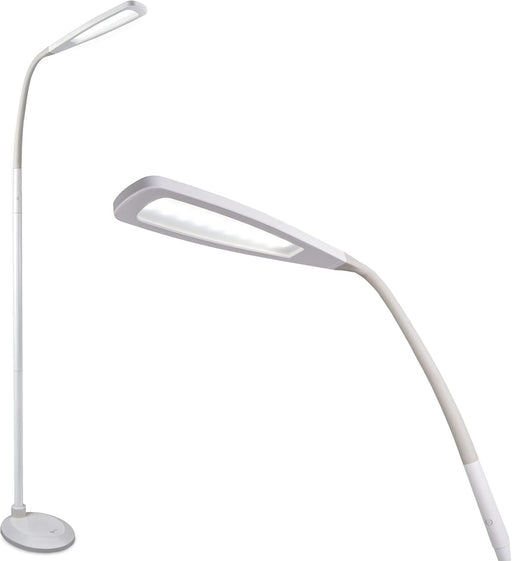 Clearsun Flex LED Floor Lamp with LED Technology - Touch Activated Controls, Adjustable Neck, Smart Memory Feature - Great for Office, Home, Dorm, Bedroom, College, & Living Room