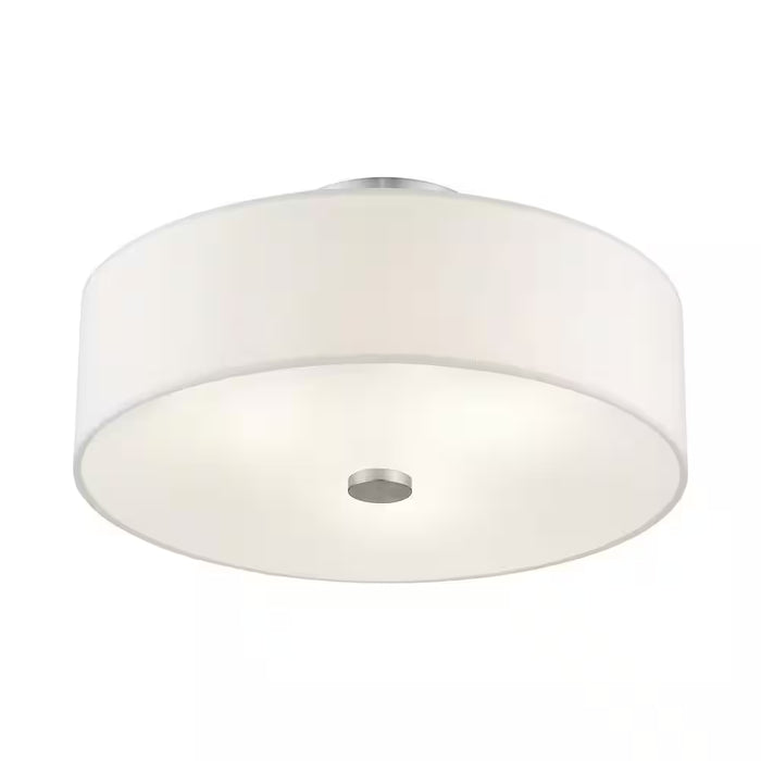 Mercury 3 Light Brushed Nickel Flush Mount