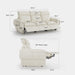 Modular Sectional Sofa, 3 Seater Reclining Sofa Recliner Couch for Living Room, off White