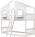 White PremiumQuality Pinewood Luxury Twin Bunk Bed