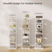 FortySevenInch White LED Bookcase With Ambient Lights