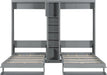 SlateGray Contemporary Murphy Dual Twin Beds Cabinetry