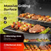 Upgraded Barrel Charcoal Grill with 2 Sides Table, BBQ Grill Outdoor Smoker with Wheels for Party Garden Patio and Backyard Cooking 39''D × 24''W × 46''H (Upgraded Grill W/Side Table)