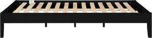 Home Furnishings - Hounslow - Wood - Universal Platform Bed with Fully Slatted Frame, Pre-Drilled Holes and Center Rail - Bedroom - Queen Size - Black - 306129Q