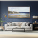 Large Ocean Wall Art Blue and Gold Wall Decor Framed Artwork Vogue Canvas Painting for Living Room Bedroom Dining Room Office Home Decor 30X60 Inch