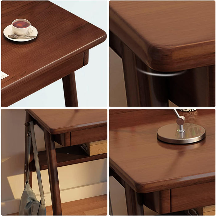 Solid Wood Writing Desk 47In Walnut EnterpriseEdition